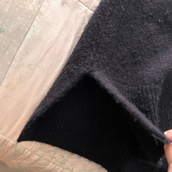 J. Crew Factory Sweater Polo in Extra Soft Yarn Black 2X (16/18) EUC - Picture 6 of 8